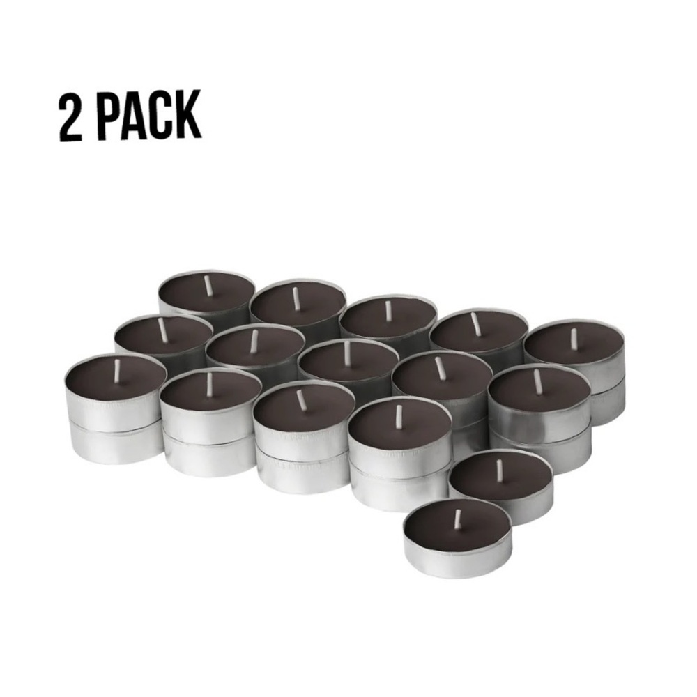 🍒🍒 2 Pack Brown leather & vanilla scent Tea Light Candles